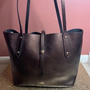Coach metallic bronze market tote.